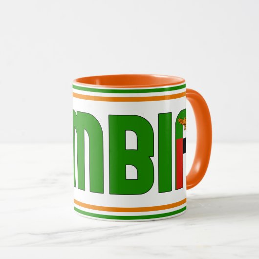 Sippin' met Zambia Patriotic Coffee Mok (Voorkant rechts)