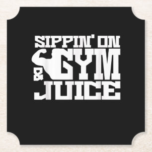 Sippin on Gym-Juice - Mannen Shirten voor werkende Kartonnen Onderzetters