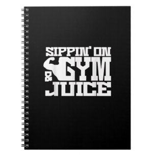 Sippin on Gym-Juice - Mannen Shirten voor werkende Notitieboek