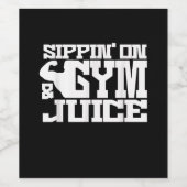 Sippin on Gym Juice - Mannen Shirten voor werkende Wijn Etiket (Enkel label)