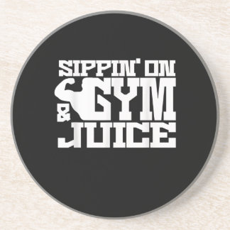 Sippin on Gym Juice - Mannen Shirten voor werkende Zandsteen Onderzetter