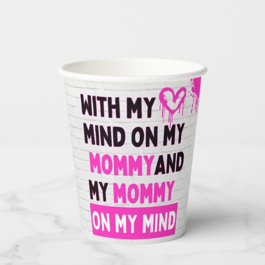 Sippin’ on Milk and Juice Pink Hip Hop Papieren Bekers (Achterkant)