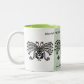 Sipping coffee - Cool LyreBIRD - Australië - Natuu Tweekleurige Koffiemok (Links)