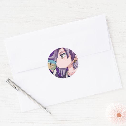 Sipping Tea Sticker (Envelop)