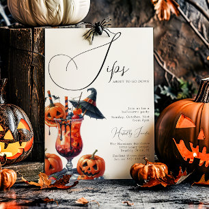Sips gaan Halloweenfeestje naar beneden Kaart