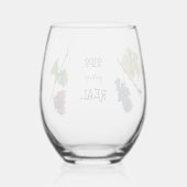 Sips krijgen echt grappig wijnglas zonder voet (Achterkant)