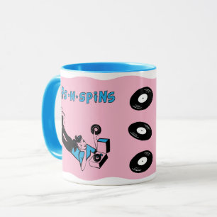 Sips 'n' Spins "Tune Tote" stijl koffiemok Mok