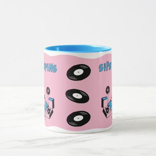 Sips 'n' Spins "Tune Tote" style coffee mug Mok (Midden)