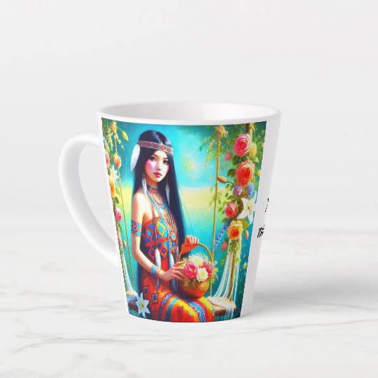 Sips of Serenity: een kopje om te koesteren Latte Mok (Linkerhoek)