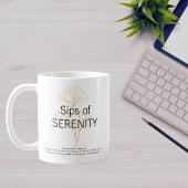 Sips of SERENITY elegant minimalist Coffee Mug Koffiemok