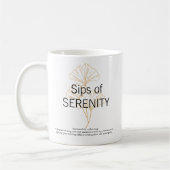 Sips of SERENITY elegant minimalist Coffee Mug Koffiemok (Links)