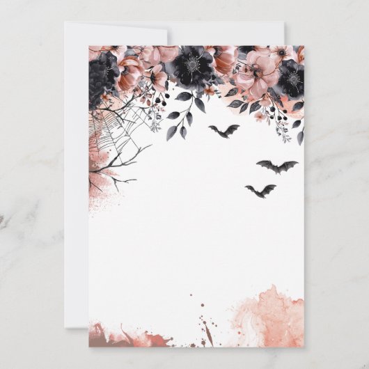 Sips op het punt om naar beneden Halloween Party I Kaart (Achterkant)