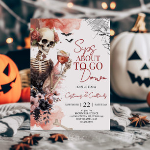 Sips op het punt om naar beneden Halloween Party I Kaart