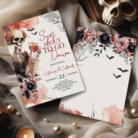 Sips op het punt om naar beneden Halloween Party I Kaart