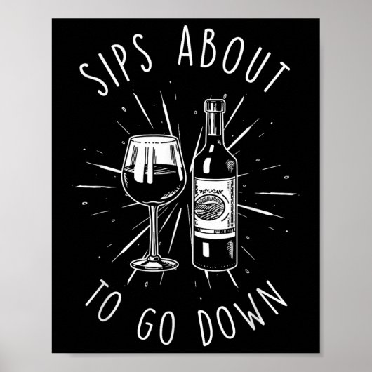 Sips op het punt om naar beneden te gaan Funny Vin Poster (Voorkant)