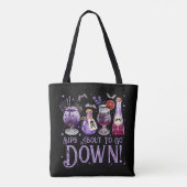 Sips op weg naar Halloween cocktails Tote Bag (Achterkant)