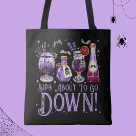 Sips op weg naar Halloween cocktails Tote Bag