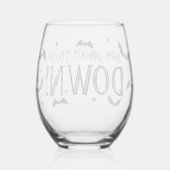 Sips op weg naar Halloween Wijnglas Zonder Voet (Achterkant)