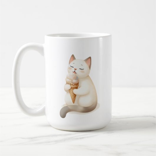 Sips & Scoops Kat met Ice Cream Cone Koffiemok (Links)