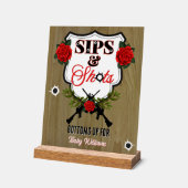 Sips & Shots Pistolen of Rozen Genderonthulling Acryl Bord (Hoek)
