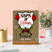 Sips & Shots Pistolen of Rozen Genderonthulling Acryl Bord (Huwelijk)
