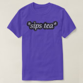 Sips Tea Black Glitter T-shirt (Design voorkant)