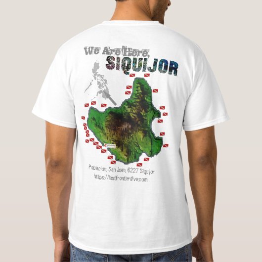 Siquijor Map【Back Print Only】 T-shirt (Achterkant)