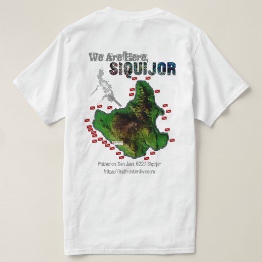Siquijor Map【Back Print Only】 T-shirt (Design achterkant)