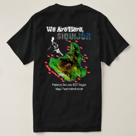 Siquijor Map【Back Print Only】 T-shirt (Design achterkant)