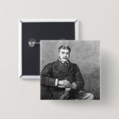 Sir Arthur Sullivan, gegraveerd door C. Carter Vierkante Button 5,1 Cm (Voorkant /achterkant)