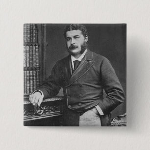 Sir Arthur Sullivan Vierkante Button 5,1 Cm