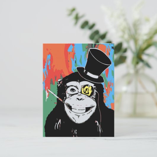 Sir Chimpy Briefkaart (Staand voorkant)