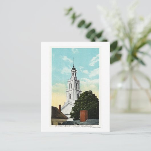 Sir Christopher Wren Tower Uitzicht Briefkaart (Staand voorkant)