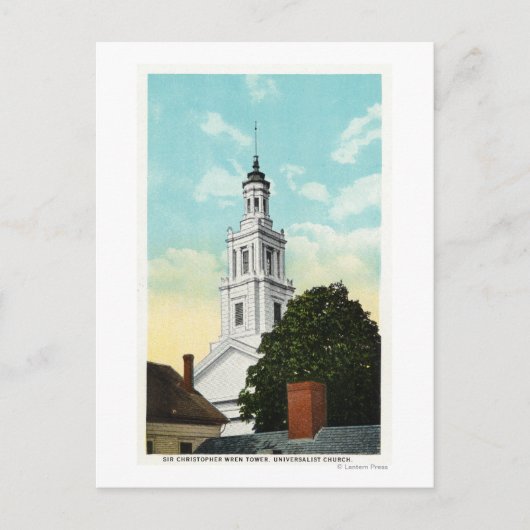 Sir Christopher Wren Tower Uitzicht Briefkaart (Voorkant)