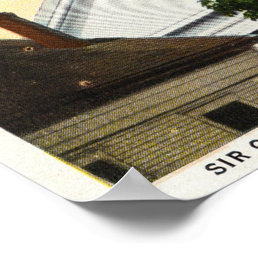 Sir Christopher Wren Tower Uitzicht Poster (Hoek)