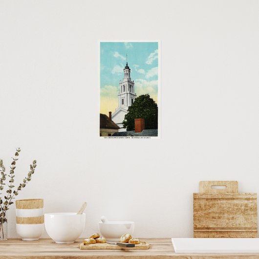 Sir Christopher Wren Tower Uitzicht Poster (Keuken)