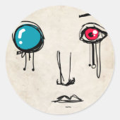 Sir Cyborg Ronde Sticker (Voorkant)