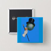Sir Earth heeft een cocktail Vierkante Button 5,1 Cm (Voorkant /achterkant)