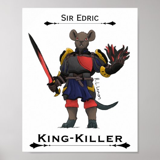 Sir Edric King-Killer Kunstposter Poster (Voorkant)
