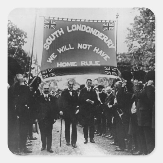 Sir Edward Carson Vierkante Sticker (Voorkant)