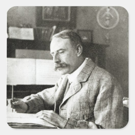 Sir Edward Elgar Vierkante Sticker (Voorkant)
