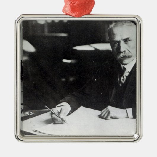 Sir Edward Elgar werkt aan één orkest Metalen Ornament (Voorkant)