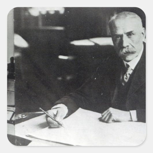 Sir Edward Elgar werkt aan één orkest Vierkante Sticker (Voorkant)