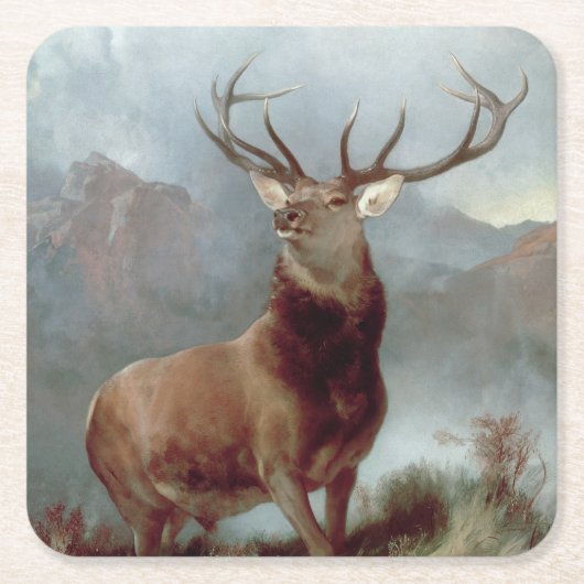 Sir Edwin Landseer | Monarch van de Glen, 1851 Kartonnen Onderzetters (Voorkant)