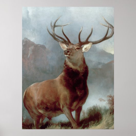Sir Edwin Landseer | Monarch van de Glen, 1851 Poster (Voorkant)
