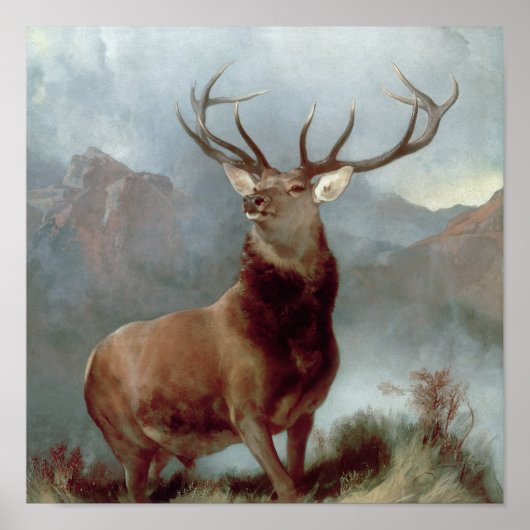 Sir Edwin Landseer | Monarch van de Glen, 1851 Poster (Voorkant)