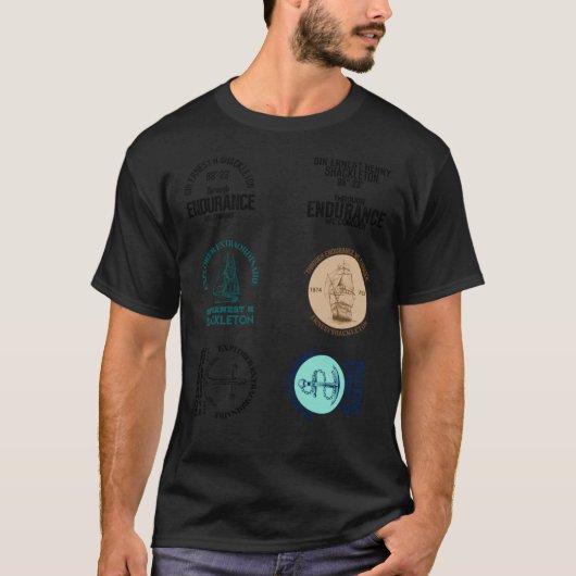 Sir Ernest Shackleton - Endurance Sticker T-shirt (Voorkant)