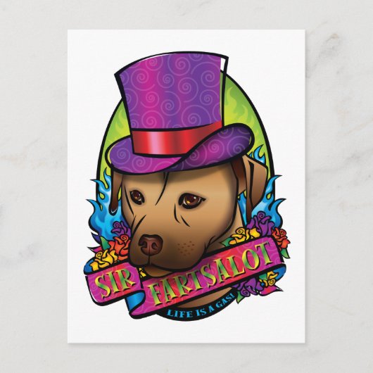 Sir Fartsalot Briefkaart (Voorkant)