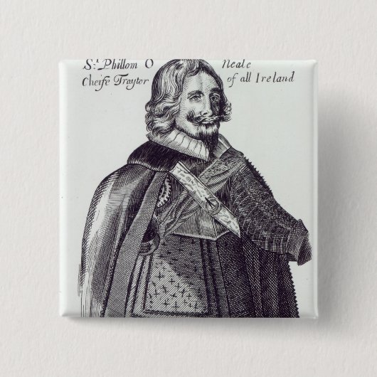 Sir Felim O'Neill van Kinard Vierkante Button 5,1 Cm (Voorkant)
