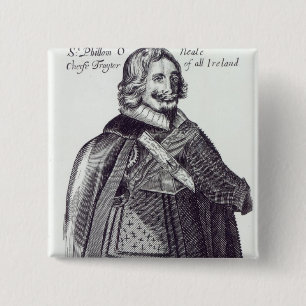 Sir Felim O'Neill van Kinard Vierkante Button 5,1 Cm